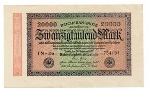 GERMANY, DEUTSCHLAND - 20 000 Mark 1923. P85 Ro84d (wellen). (D341) - Picture 1 of 2