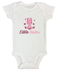 Little Sister Baby Shirt Bodysuit Bday Gift For Newborn Infant Girl Outfit - Picture 1 of 6
