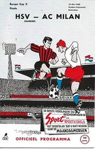 HSV HAMBURG V AC MILAN ~ FINAL DE LA COPA DE GANADORES DE LA COPA EUROPEA ~ 23 DE MAYO DE 1968 - Imagen 1 de 3