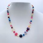 3Pcs Lots 6-10Mm Multicolor Agate Onyx Round Beads Gems Stone Necklace 18''