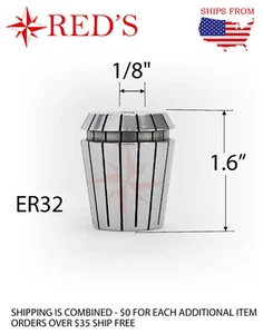 ER32 PRECISION Collet 1/8 inch , CNC Mill ATC Router Lathe Tool milling ER 32 - Picture 1 of 1