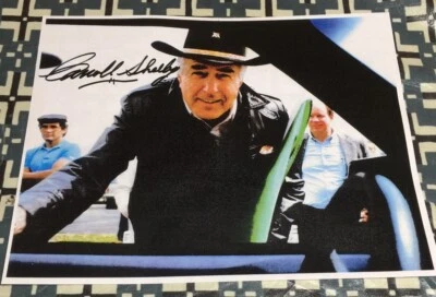Carroll Shelby SIGNED PHOTOGRAPH LOOKING RIGHT AT YOU COOL CLASSIC IMAGE ON SALE - Image 1 of 3
