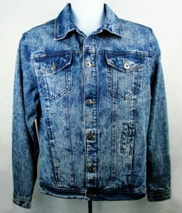 Buffalo David Bitton Mens Denim Jean Jacket Size S Stone Wash Blue EUC - Picture 1 of 6