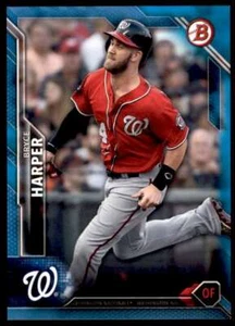 2016 BOWMAN BLUE BRYCE HARPER 130/150 WASHINGTON NATIONALS #100 PARALLEL - Picture 1 of 2