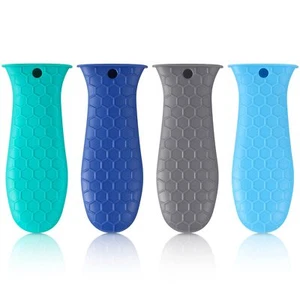 4 Pcs Silicone Hot Handle Holder Non Slip Heat Resistant Silicone Handle For Cas - Picture 1 of 7