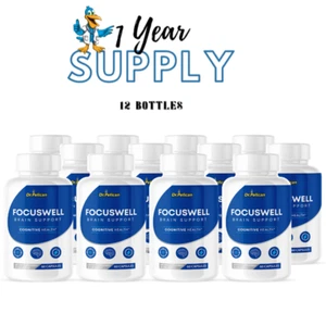 FocusWell - Brain Support- 12 Bottles- 720 Capsules - Picture 1 of 5