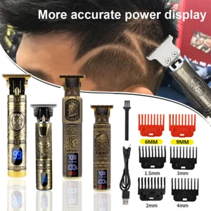 Professional Mens Hair Clippers Trimmer Machine Cordless Beard Electric Shaver - Picture 1 of 33