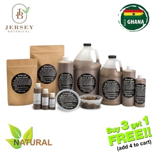 Liquid African Black Soap 100% Pure Natural Raw Organic Face Body Bath Acne Wash - Zdjęcie 1 z 12