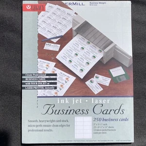 Legacy 250 BUSINESS CARDS for either LASER or INK JET Sealed - Picture 1 of 2