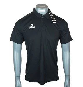 Neu Herren Adidas bestickt Climalite Performance Poloshirt Medium schwarz - Bild 1 von 5