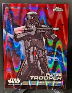 2024 Topps Chrome Star Wars Purge Trooper Red RayWave #82 - Picture 1 of 2
