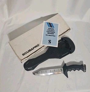 NEW VTG Scubapro 7" Scuba Divers Dive Knife w/Sheath Made In Japan-No Straps NIB - Picture 1 of 22