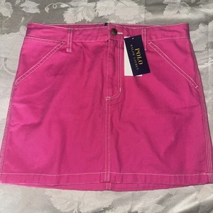 Polo Ralph Lauren Girls Size 16 NWT! Fuschia Stitched Mini Skirt MSRP $69 - Picture 1 of 6