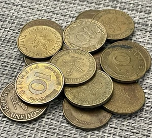 GERMANIA OCCIDENTALE 🇩🇪 DIECI PFENNIG / LOTTO DI 16 MONETE / 1950-1995 / LEGGI! #K13 - Foto 1 di 3