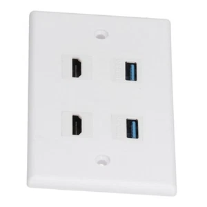 2 HD Multimedia Interface 2 USB3.0 Ports Panel Weld Audio Video Wall Out JY - Picture 1 of 12