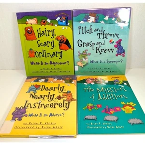 Lot of 4 MATH/WORDS are CATegorical Educational Books Series Brian Cleary HC - Picture 1 of 5