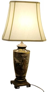 Antique Royal Satsuma Table Lamp – VGC – WORKS GREAT – GORGEOUS ENAMELING - Picture 1 of 13