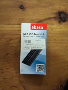 Akasa M.2 SSD Aluminium Heatsink Cooler for any 2280 SSD - Zdjęcie 1 z 4