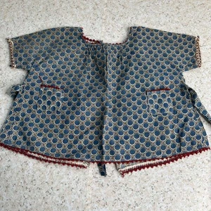 Vestito geometrico retrò vintage fatto a mano anni 60 vestiti bambola blu bordeaux - Foto 1 di 15