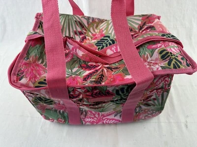 Vera Bradley pink insulated large bag tote diaper? pink forest design - Image 1 of 4