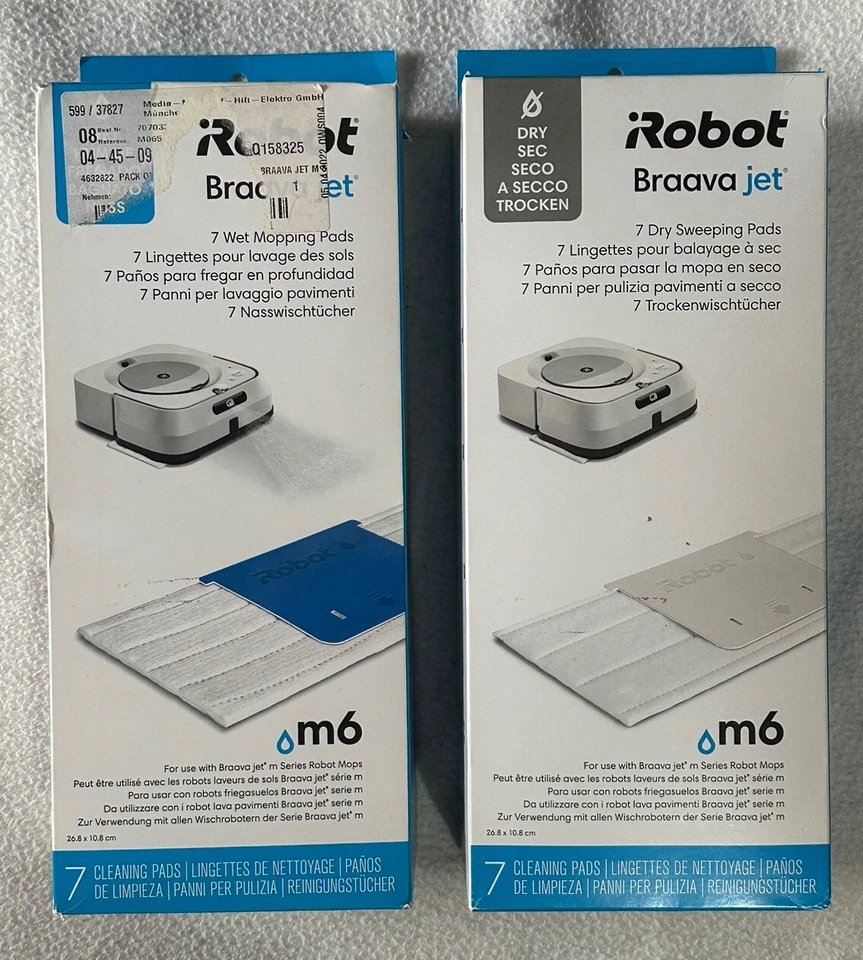 Original 7xTrocken 7xNass TÜCHER LAPPEN iRobot Braava Jet M Serie Mops m6 - Bild 1 von 1