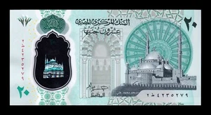 Egipto Egypt 20 Pounds 2023 Pick 82 Polymer Sc Unc - Imagen 1 de 3