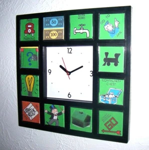 Monopoly Brettspiel Figuren Pennybags Geld Eisenbahn GO Uhr mit 12 Bildern - Bild 1 von 4