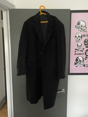 Cappotto nero Gucci uomo grande cappotto cappotto caldo dettaglio bottoni