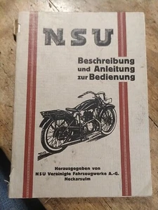 9.1 NSU 1927 250 Touren Manual Betriebsanleitung 3 Gang Getriebe Oldtimer Bike - Picture 1 of 24