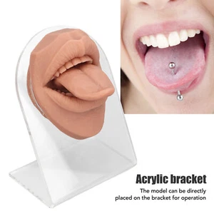 Modelo de lengua de silicona boca abierta falsa tounga flexible carne humana rubia - Imagen 1 de 13