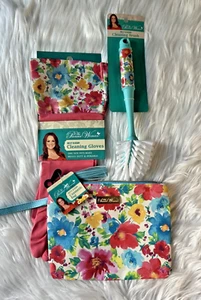 The Pioneer Woman Breezy Blossoms Cleaning Gloves/Scrub Brush/Cosmetic Bag-NEW! - Picture 1 of 4