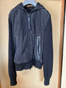 TOM FORD Contrast Panel Hoodie 100% Wool Knit and Nylon Size 48 Black $3900 - Picture 1 of 5
