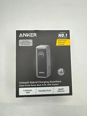 Anker 9.6K Foldable-Plug Prime Ultra Fast Charger w/ Smart Display 2x USB C port - Image 1 of 4