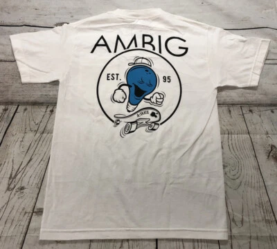 Retro Ambiguous Ambig '1995 World Tour' White Skate Pocket Tee TShirt NWT!!! S - Image 1 of 4