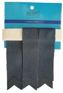 Robert Geary Premium Style Kilt Flashes GREY Garters for Kilt Socks Hose - Picture 1 of 3