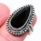 Black Spinel Gemstone 925 Sterling Silver Jewelry Ring Size 9 T164