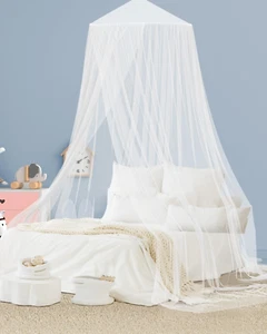 Mosquito Net Bed Canopy for Girls, Elegant Canopy Bed Curtains from Ceiling, ... - Picture 1 of 1