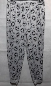 Disney The Nightmare Before Xmas pajama Pants size M 8-10 white black cuffed leg - Picture 1 of 5