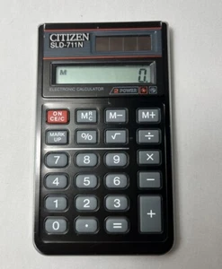 Vintage Citizen Pocket Calculator Dual Power LCD SLD-711N *RARE - Fully Working - Picture 1 of 3