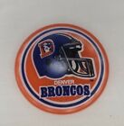 Aimant de réfrigérateur vintage Denver Broncos bouton casque en plastique