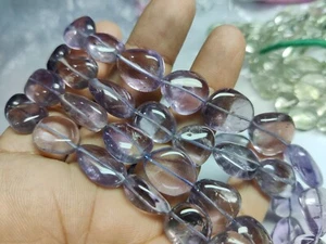 AAA PEPITA AMATISTA LISA 12-14 MM CUENTAS PIEDRAS PRECIOSAS 8" HEBRAS - Imagen 1 de 3