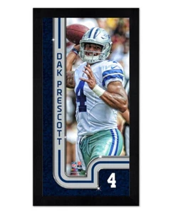 Dallas Cowboys DAK PRESCOTT Glossy 6x13 Photo with Mini-Frame Print NFL Football - Picture 1 of 1