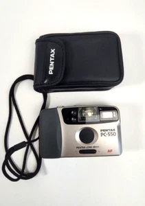 Pentax PC-550 28mm Objektiv Kamera 35mm Film Point and Shoot silber ungetestet - Bild 1 von 9