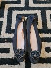 Elie Tahari Denim Flat Shoes With Ruffles For  Women Size 5.5 uk insole defect