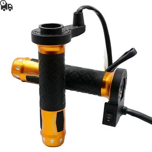 12V Heated Grips Handlebar Warm Heater 22Mm Universal Alu Gold For Motorcycle B2 - Picture 1 of 12