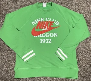 Rare Green NIKE Club Oregon 1972 Mens Crew Neck Sweatshirt Small - Picture 1 of 5