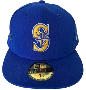 New Era 59Fifty Seattle Mariners $LMO Royal Blue Alternate Fitted 7 3/4 Hat Cap - Picture 1 of 13