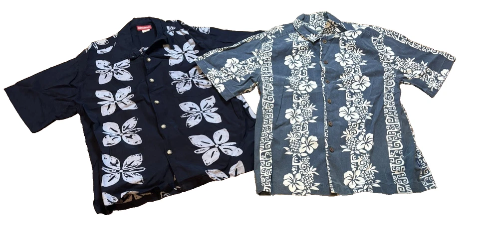 OP and Union Bay Kitschy Años 90 Hawaiano Abotonado Hombre M Vacaciones Camisas Novedad Foto 1 de 4