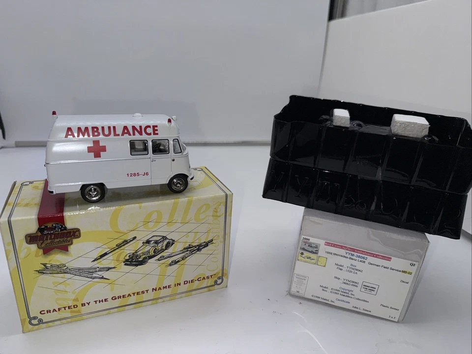 MATCHBOX YYM38062 1959 MERCEDES BENZ AMBULANCE NO COA NIB 1/64 LQQK - Image 1 of 4