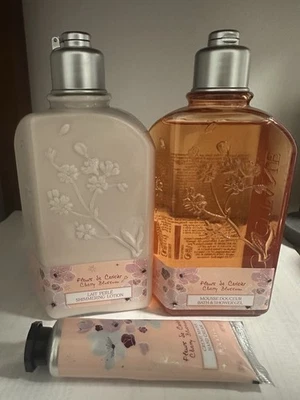 Cherry Blossom Lotion, Shower Gel & Hand Cream Kit by L’Occitane for Women - - image 1 of 4